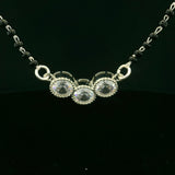 Elegant Three-Stone Necklace - Silvenca