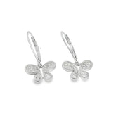 Elegant Butterfly Hoop Earrings - Silvenca
