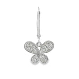 Elegant Butterfly Hoop Earrings - Silvenca