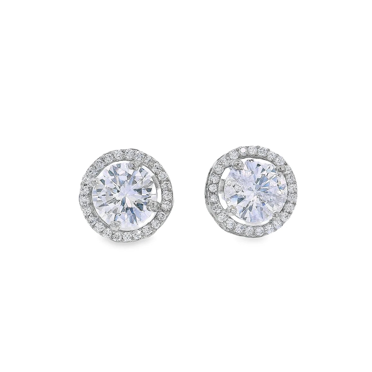 Elegant Diamond Stud Earrings - Silvenca