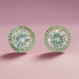 Elegant Diamond Stud Earrings - Silvenca