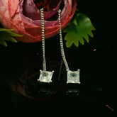 Elegant Silver Chain Earrings - Silvenca