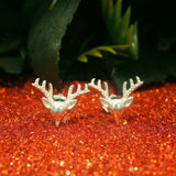 Elegant Silver Deer Earrings - Silvenca