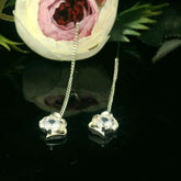 Elegant Silver Drop Earrings - Silvenca
