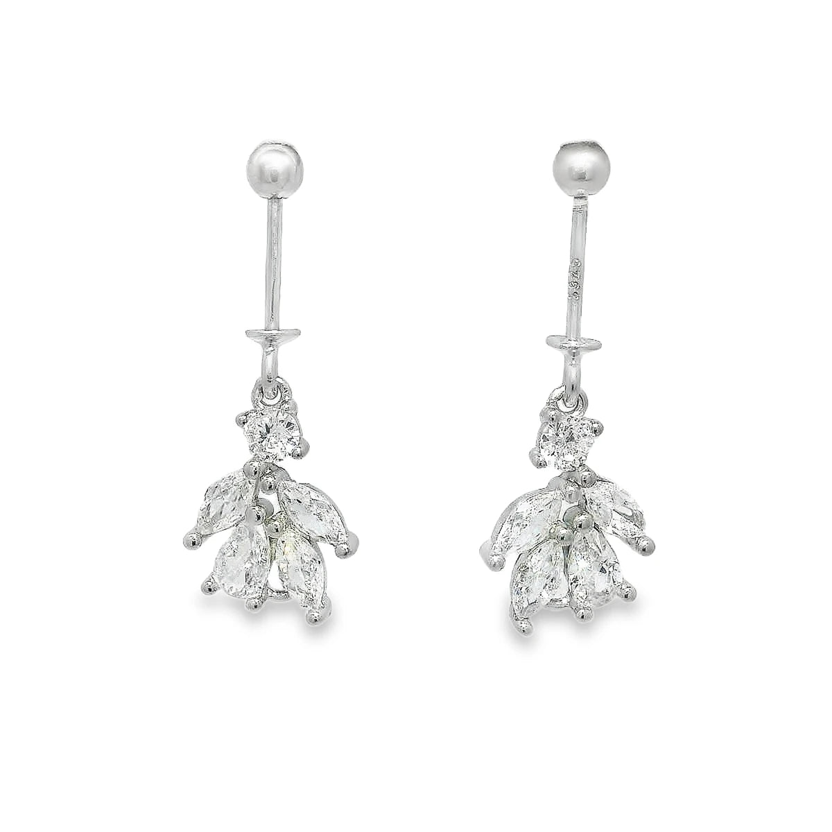 Elegant Silver Drop Earrings - Silvenca