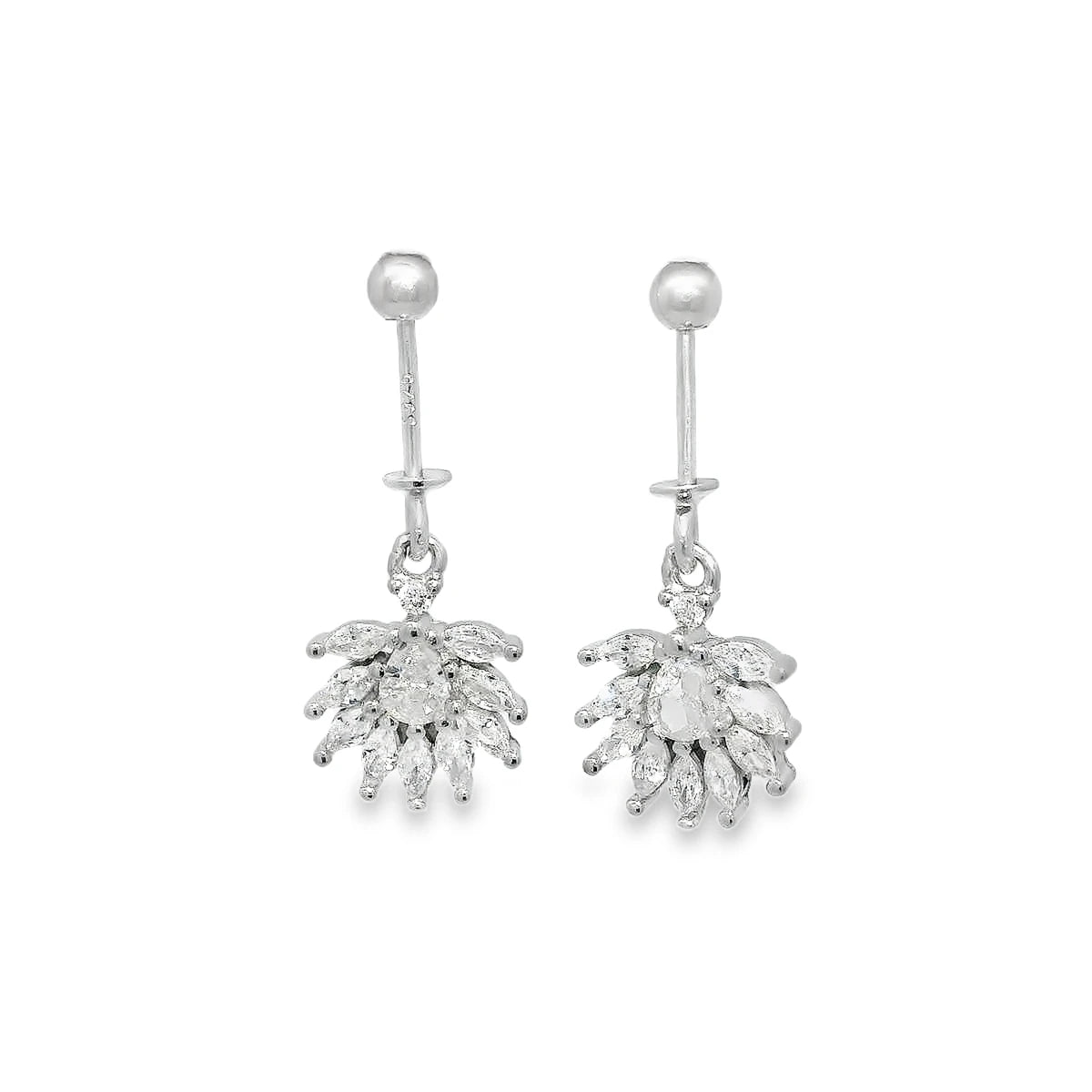 Elegant Silver Drop Earrings - Silvenca