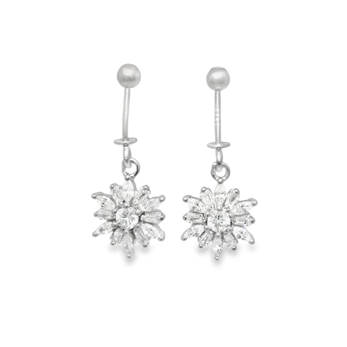 Elegant Silver Drop Earrings - Silvenca