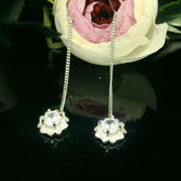 Elegant Silver Flower Earrings - Silvenca