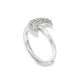 Elegant Silver Ring with Sparkling Details - Silvenca