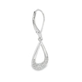 Elegant Silver hoop Drop Earrings - Silvenca