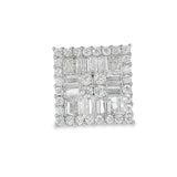 Elegant Square Diamond Earrings - Silvenca