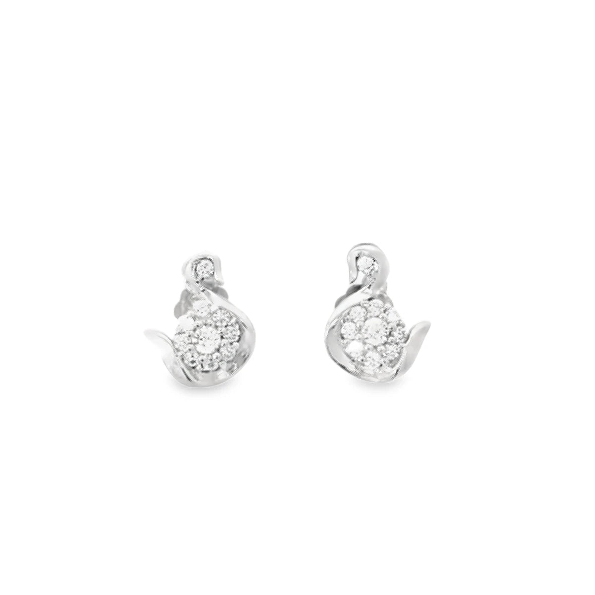 Elegant Swan-Shaped Earrings - Silvenca