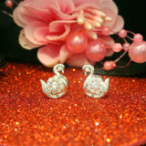 Elegant Swan-Shaped Earrings - Silvenca