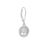 Elegant Tree of Life Hoop Earrings - Silvenca
