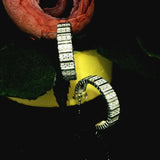 Elegant diamond hoop earring - Silvenca