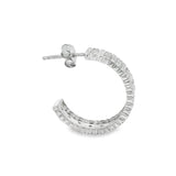 Elegant diamond hoop earring - Silvenca