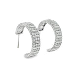 Elegant diamond hoop earring - Silvenca