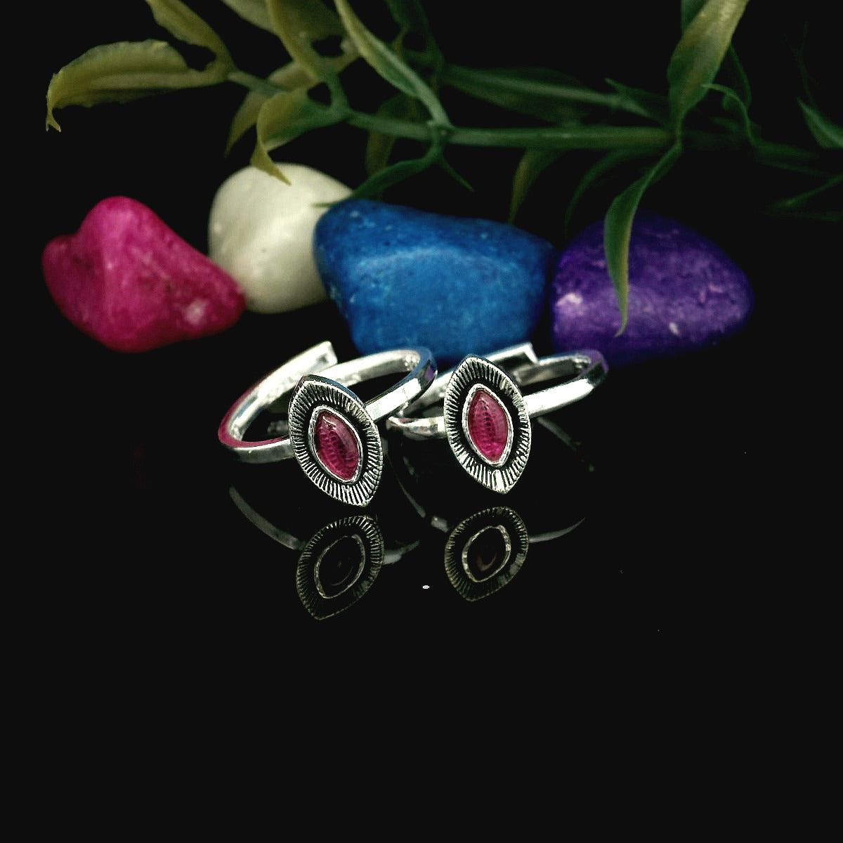 Exquisite silver toe rings - Silvenca