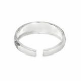 Floral design silver toe rings - Silvenca