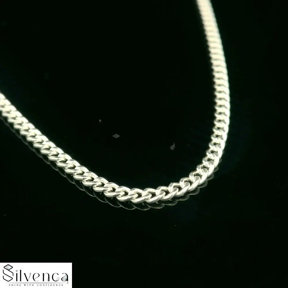 LUCKY CHOICE 92.5 Sterling Silver Curb Chain For Men & Boys - Silvenca