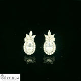 Leaf design Pendant and Stud Earrings Set - Silvenca