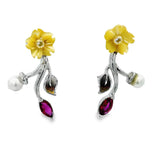 Stone Flower Frontal Necklace set - Silvenca