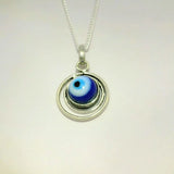 Elegant Evil Eye Pendant - Silvenca