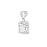 Elegant Square Pendant with Sparkling Accents - Silvenca