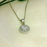 Elegant Silver Pendant with Sparkling Gemstone - Silvenca