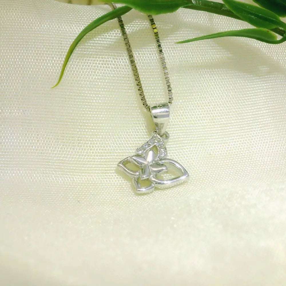 Floral Silver Pendant - Silvenca