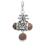 Silver Rudraksha Pendant - Silvenca