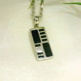 Classic Silver Black Pendant - Silvenca