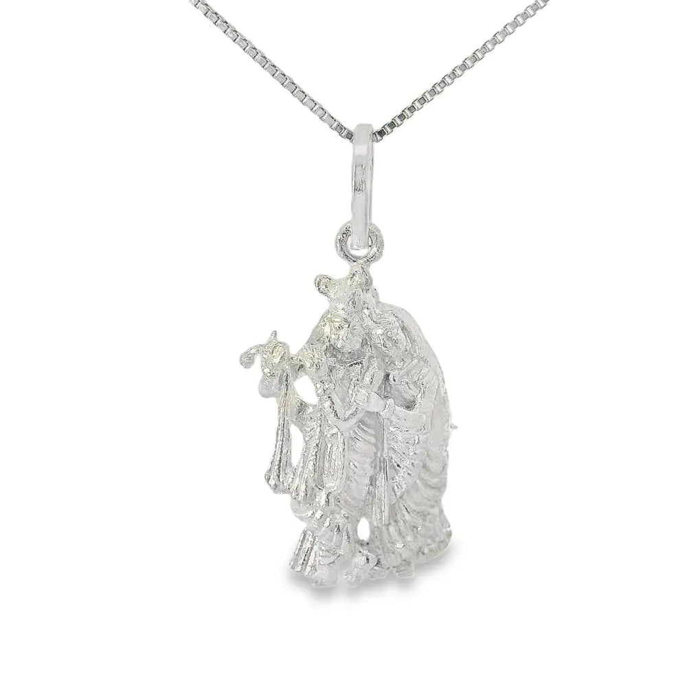 Elegant Silver Pendant of Dancing Figures - Silvenca