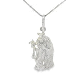 Elegant Silver Pendant of Dancing Figures - Silvenca