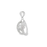Elegant Silver Pendant with Sparkling Gem - Silvenca