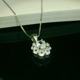 Elegant Silver Pendant with Crystals - Silvenca