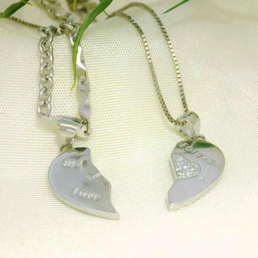 Elegant Silver Heart Pendant - Silvenca