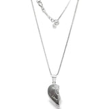 Elegant Silver Heart Pendant - Silvenca