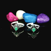 Perfect blend silver toe rings - Silvenca