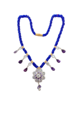 Rajasthani handmade BEADED PURE SILVER NECKLACE - Silvenca