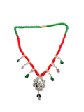 Rajasthani handmade BEADED PURE SILVER NECKLACE - Silvenca