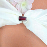 Red gemstone ring - Silvenca