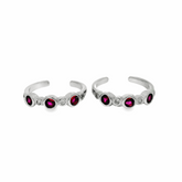 Ruby silver rings - Silvenca