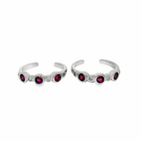 Ruby silver rings - Silvenca