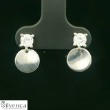 Silver Button Necklace Set - Silvenca
