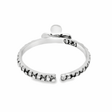 Silver cross toe rings - Silvenca