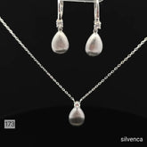 Solitaire Round Pendant Set - Silvenca