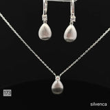 Solitaire Round Pendant Set - Silvenca