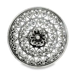 Stunning 925 Pure Filigree Traditional Oxidised Silver Ring for Women - Silvenca