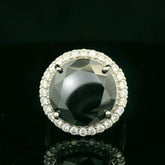 Stunning Black Gemstone 925 Pure Silver Ring for Women - Silvenca